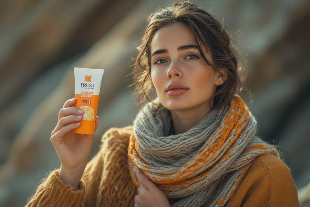 پوستی شاداب با کرم ویتامین سی تراست